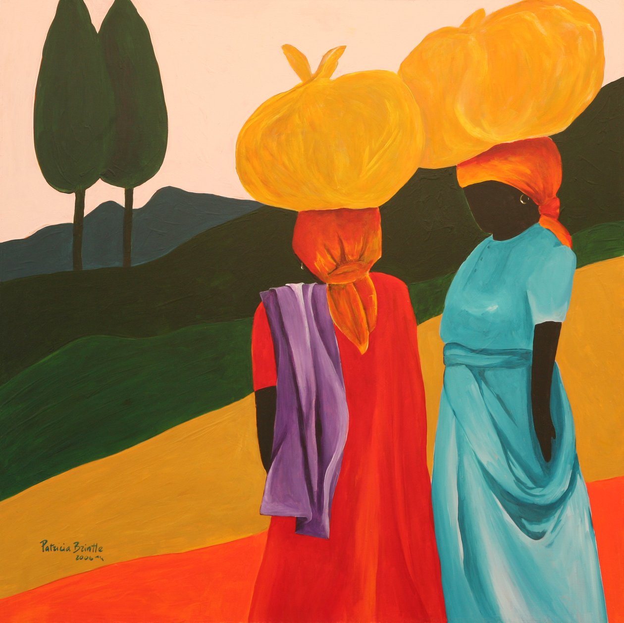 Encontro Amigável, 2006 (acrílico sobre tela) de Patricia Brintle