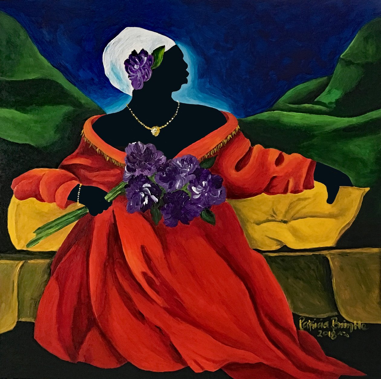 Lydia, 2018 (acrílico sobre madeira) de Patricia Brintle