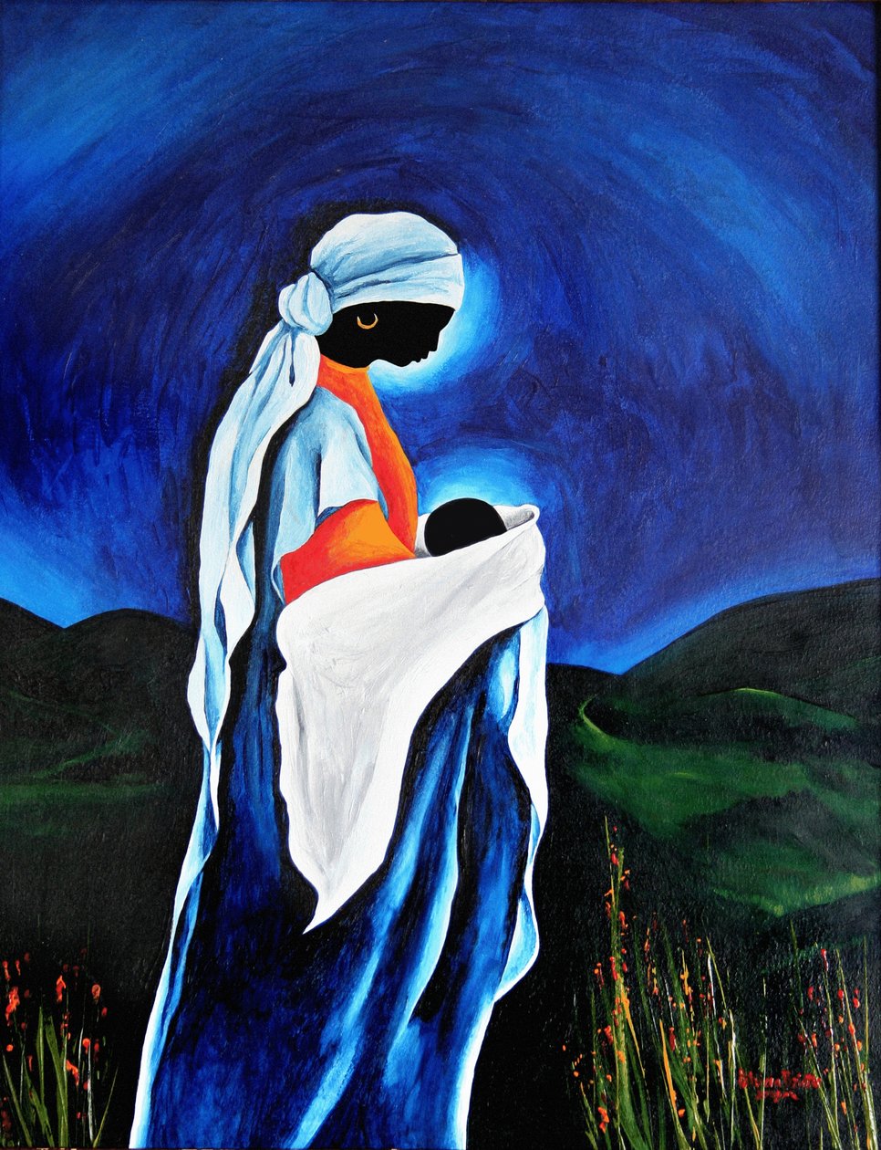 Madonna e criança - Amado Filho, 2008 (acrílico sobre madeira) de Patricia Brintle
