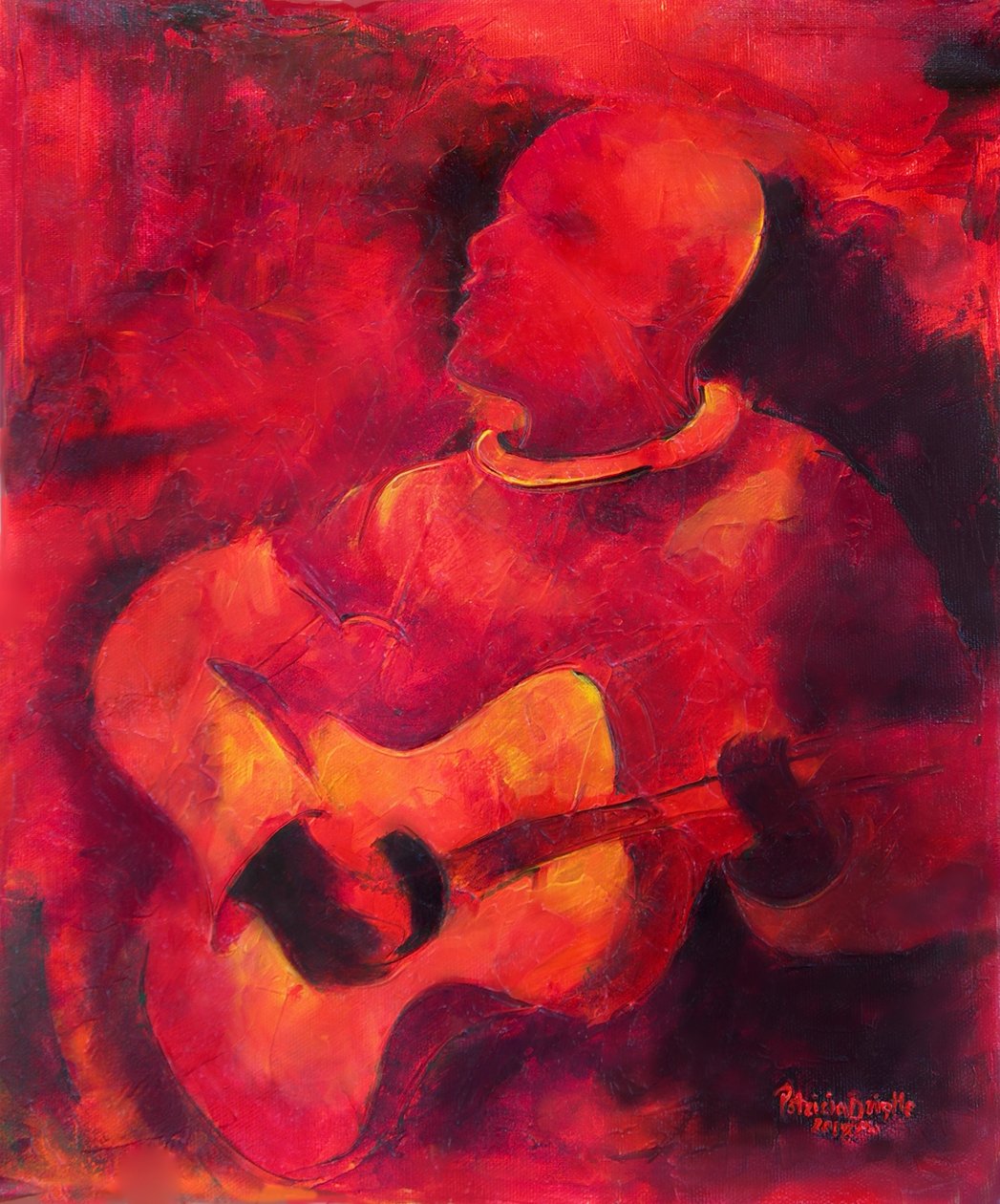 Ambiente Musical, 2009, (acrílico sobre tela) de Patricia Brintle
