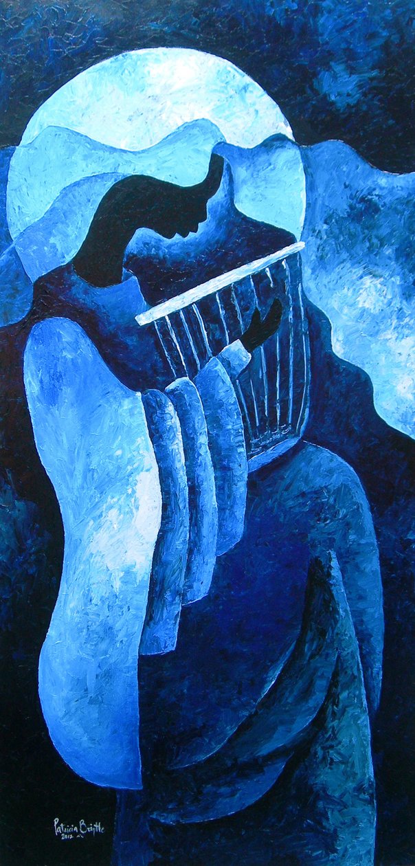 Melodia Sagrada, 2012 (acrílico sobre madeira) de Patricia Brintle
