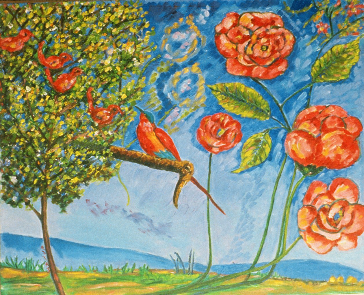 Quatro de um tipo (óleo no linho) de Patricia Contemporary Artist Eyre