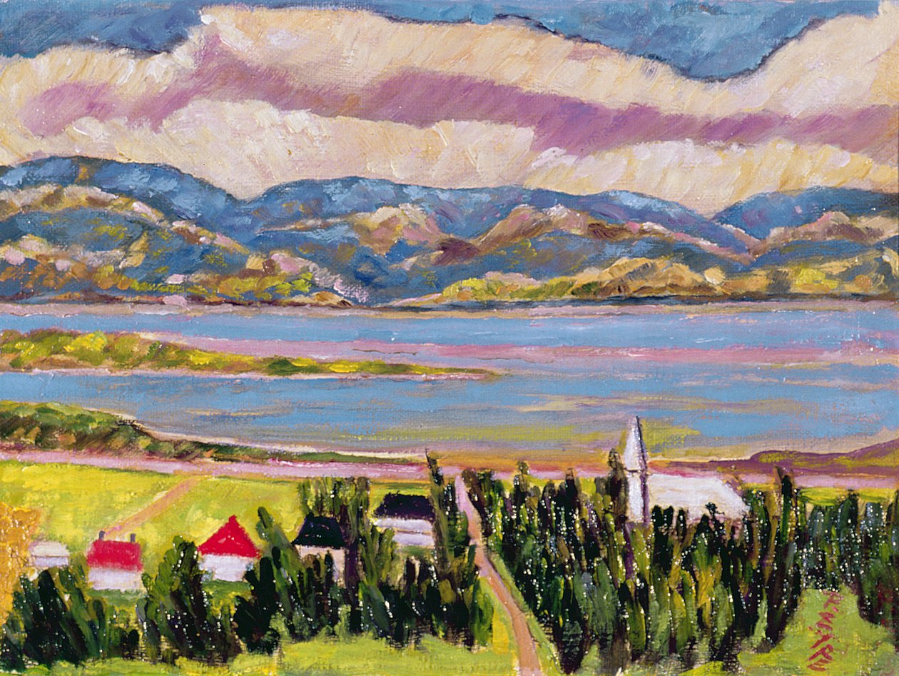 St. Germain, Quebec (óleo em linho) de Patricia Contemporary Artist Eyre