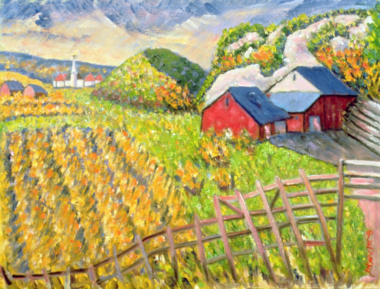 Colheita de trigo, Kamouraska, Quebec de Patricia Contemporary Artist Eyre