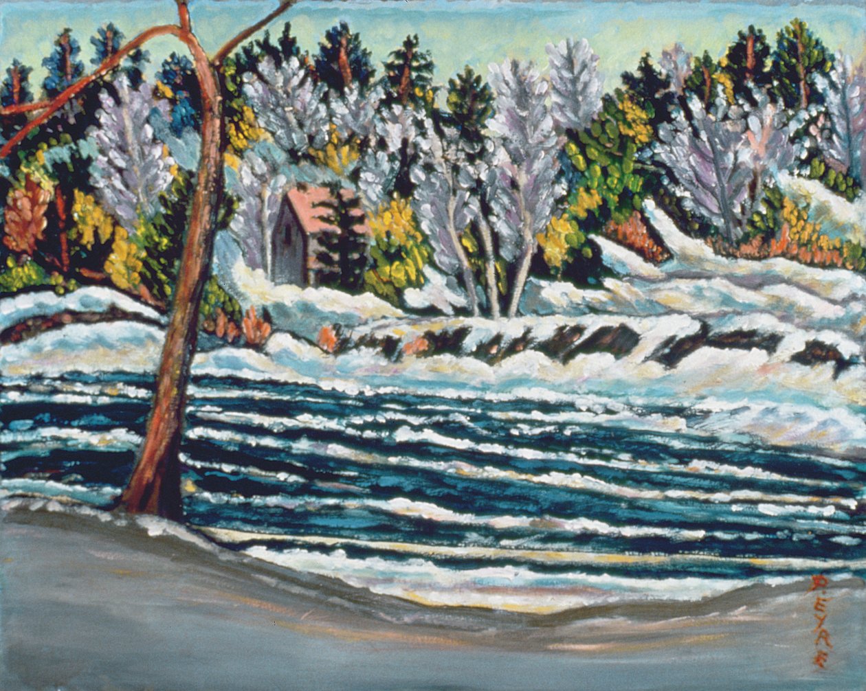 Degelo de inverno, rio Gatineau de Patricia Contemporary Artist Eyre