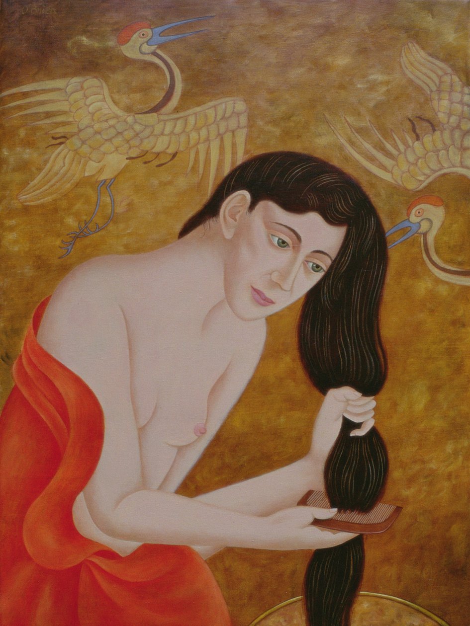 Mulher penteando o cabelo, 1999 de Patricia OBrien