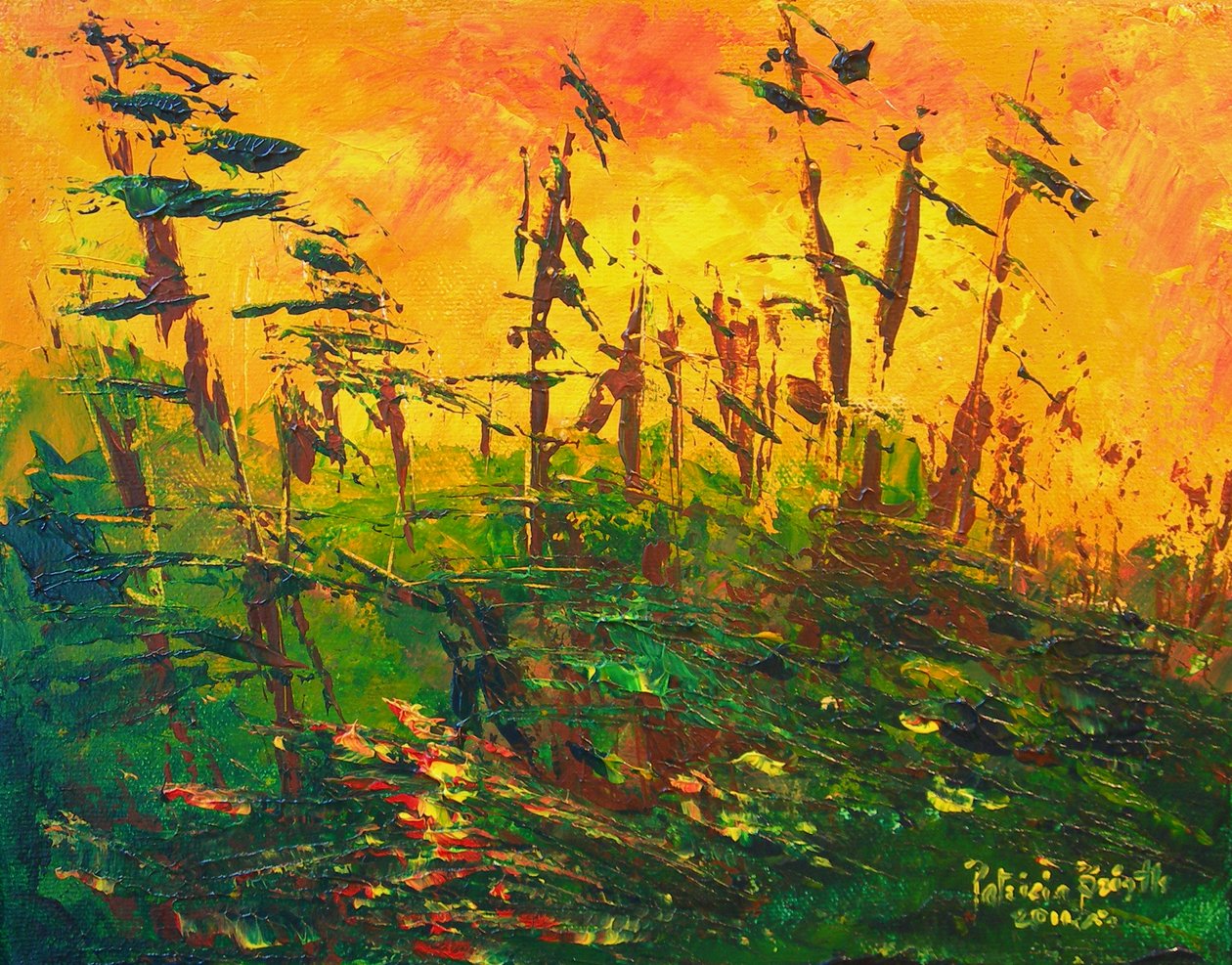 Bayou, 2011 (acrílico sobre tela) de Patricia Brintle