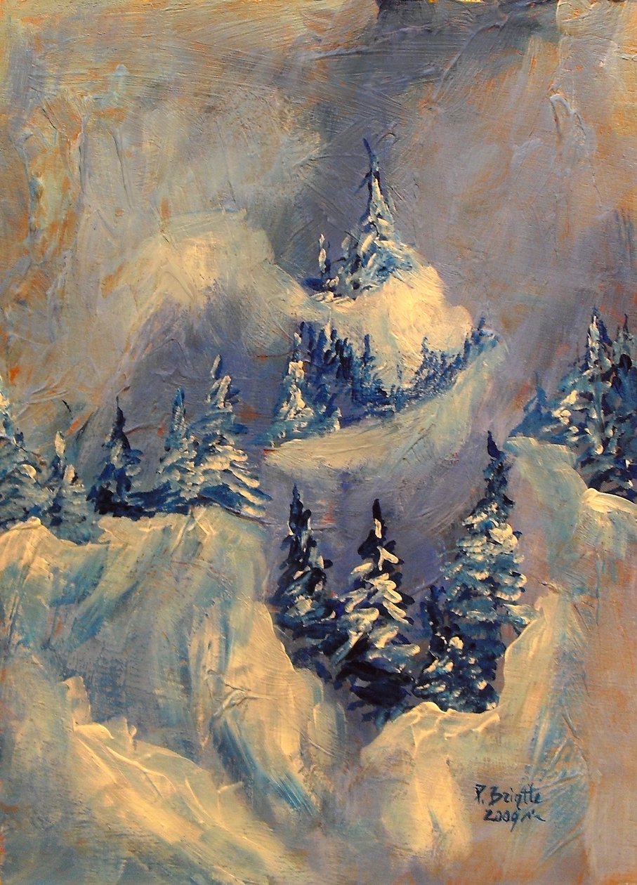 Big Horn Peak, 2009 (acrílico sobre madeira) de Patricia Brintle