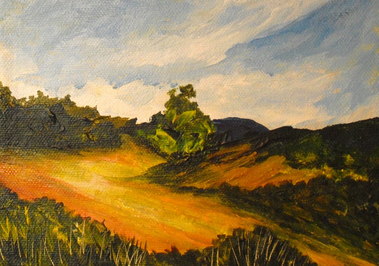La route de Thiote, 2014 (acrílico sobre tela) de Patricia Brintle