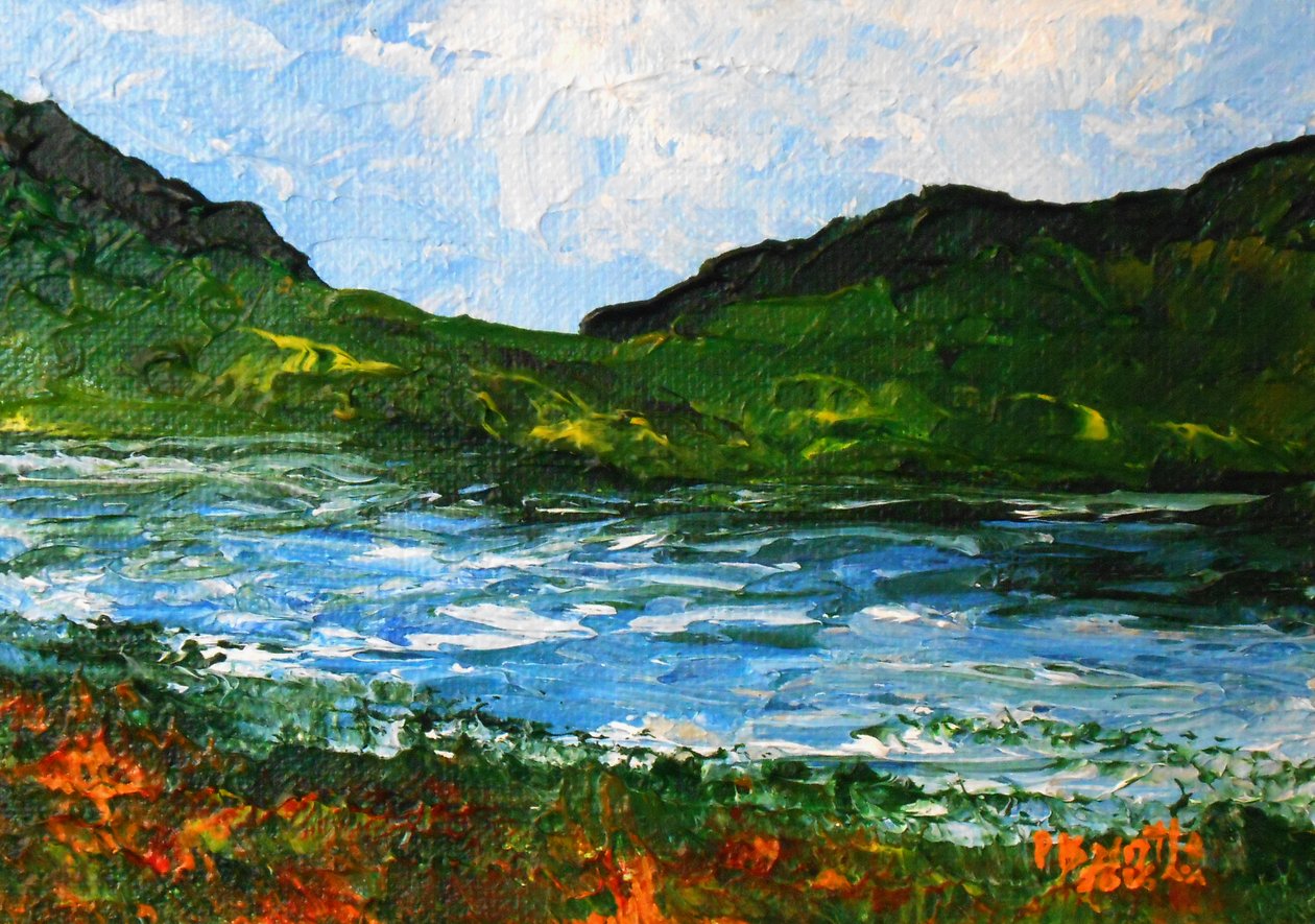 Limbe pastorale, 2016 (acrílico sobre artistboard) de Patricia Brintle