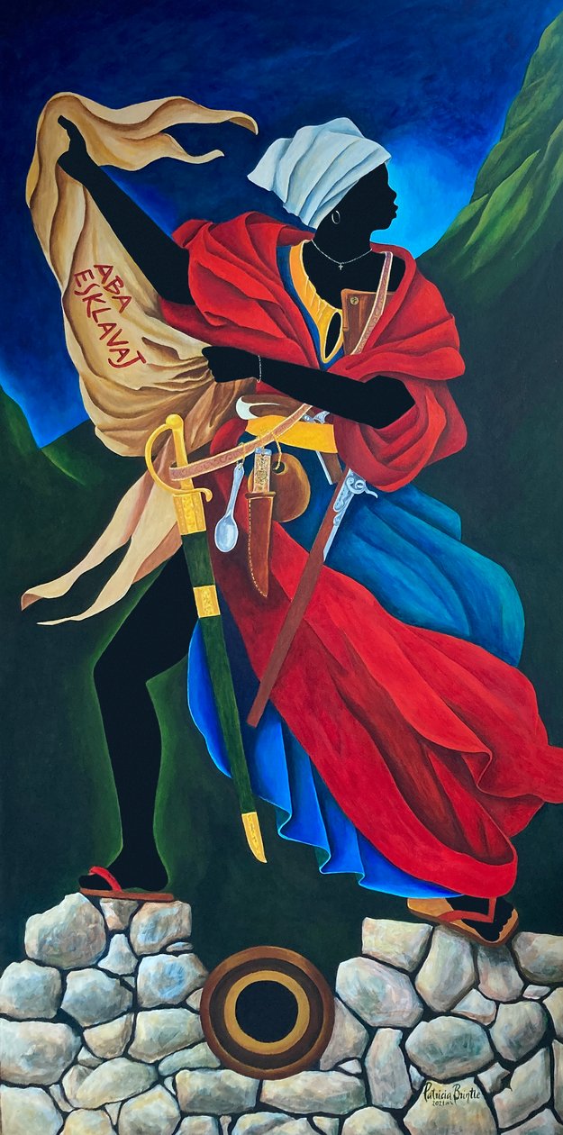 Marie Jeanne Lamartiniere no Forte, 2021 (acrílico sobre tela) de Patricia Brintle