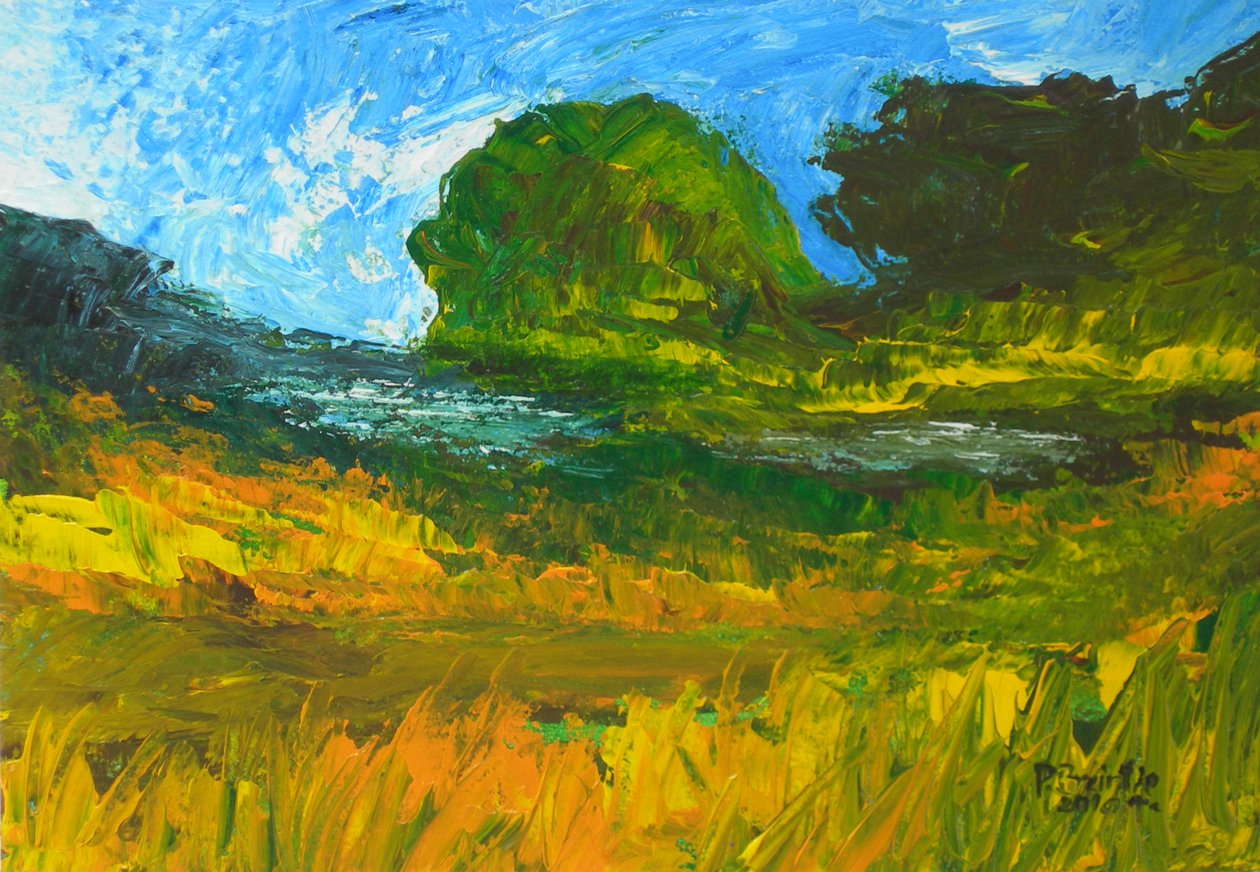 Riviere de Bainet, 2010 (acrílico sobre madeira) de Patricia Brintle