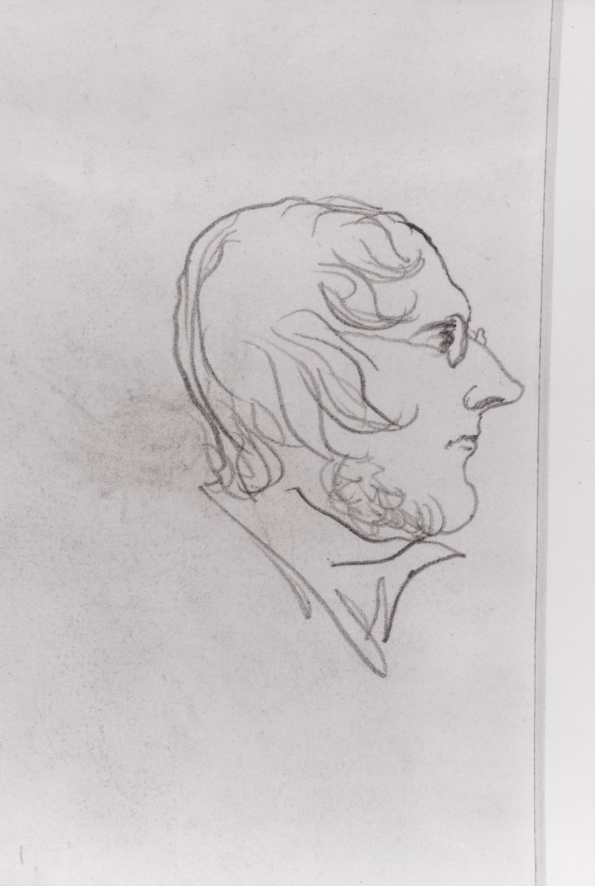 Auto-retrato no perfil de Patrick Branwell Bronte