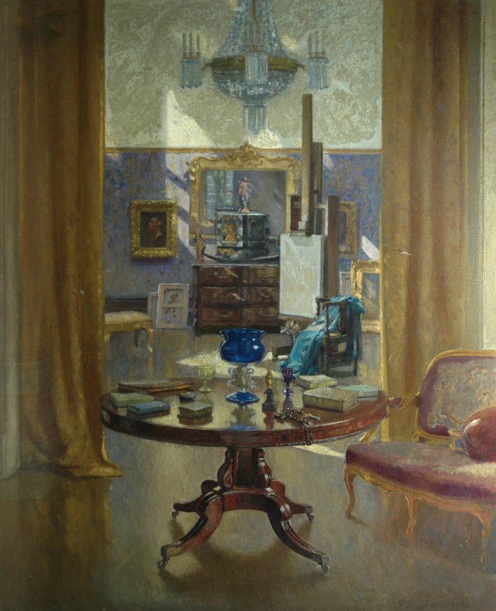 O estúdio do artista, 1921 de Patrick William Adam