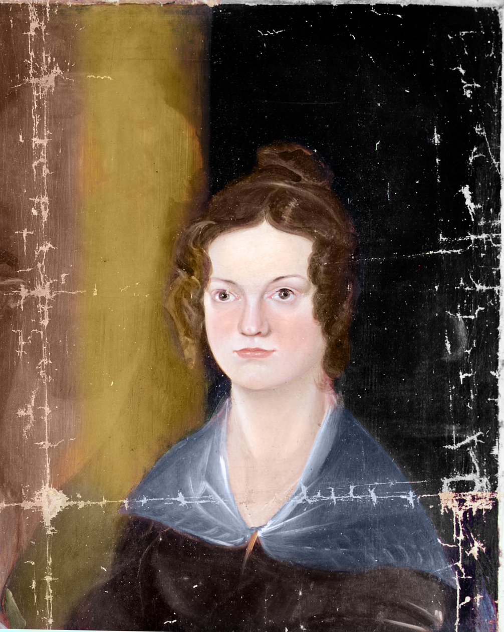 Retrato das Irmãs Bronte, detalhe, c.1834 (óleo sobre tela) de Patrick Branwell Bronte