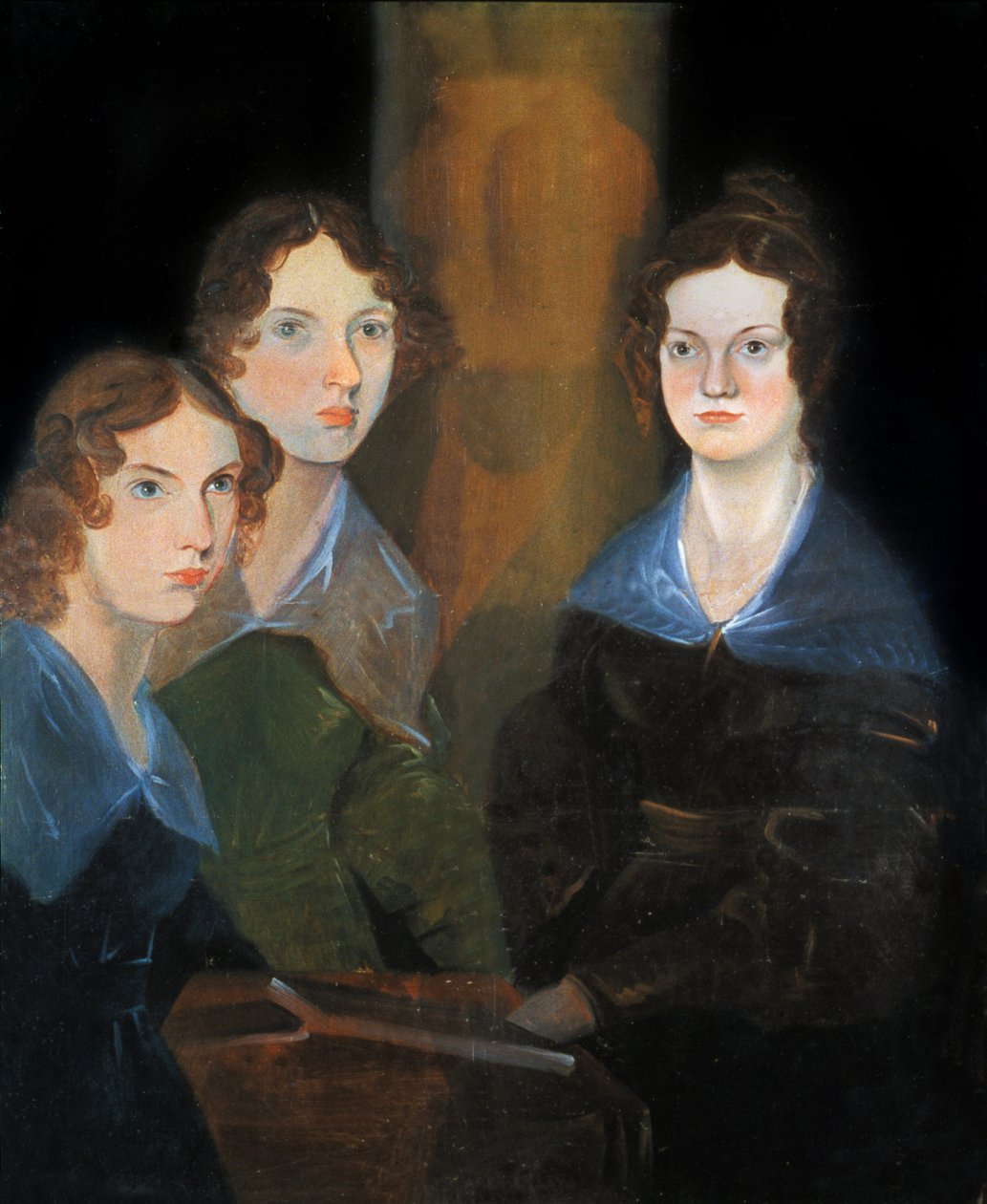 Retrato das três irmãs Bronte: Charlotte Bronte de Patrick Branwell Bronte