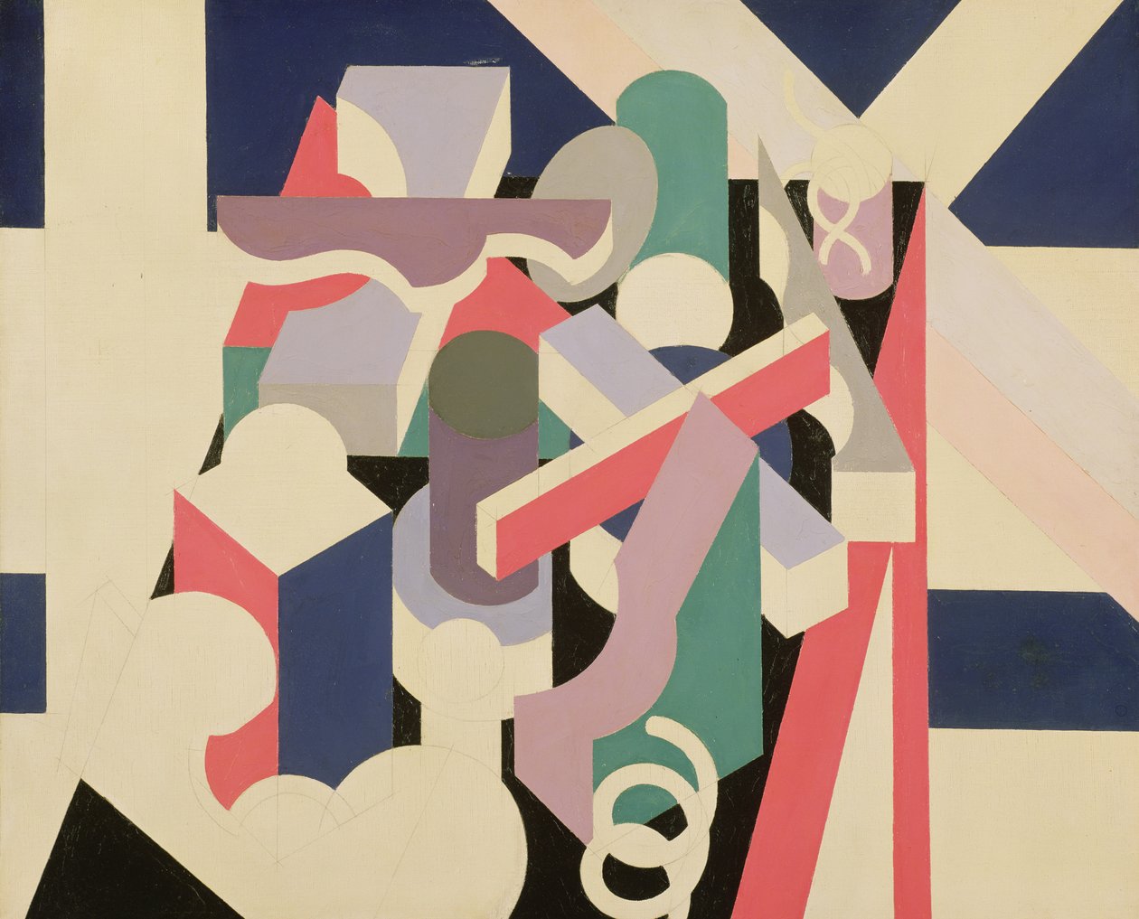 PaintingNature Morte, 1923-24 (óleo e lápis sobre tela) de Patrick Henry Bruce