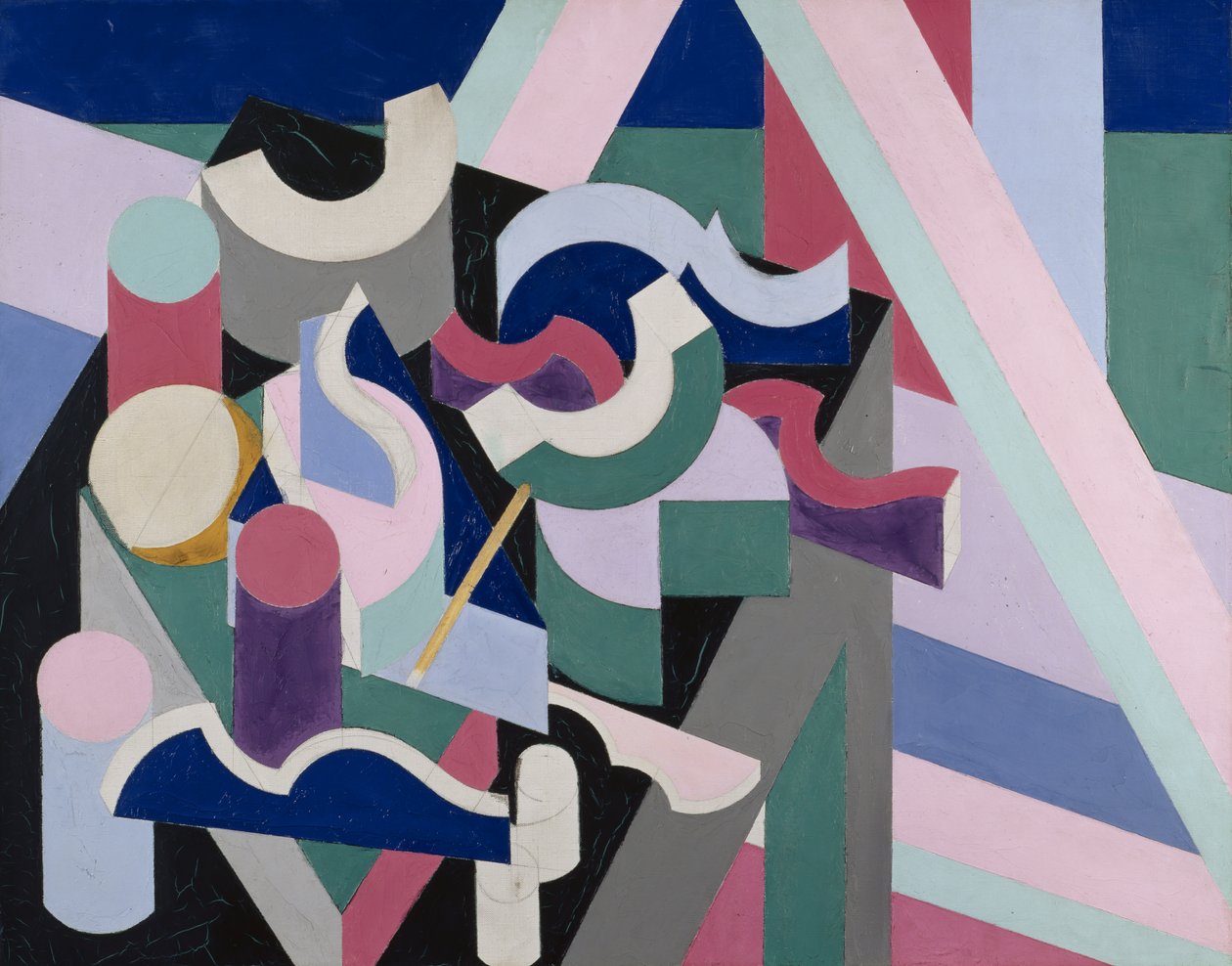 PinturaNature morte, c.1924 (óleo e grafite sobre tela) de Patrick Henry Bruce