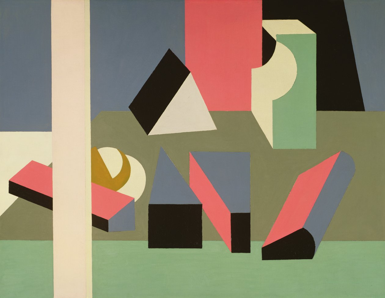 Ainda vida  12, 1925-28 (óleo e lápis sobre tela) de Patrick Henry Bruce