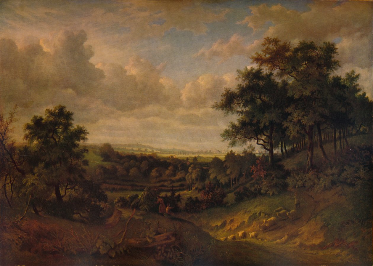 Uma vista do Tamisa: Greenwich à distância, 1820 de Patrick Nasmyth