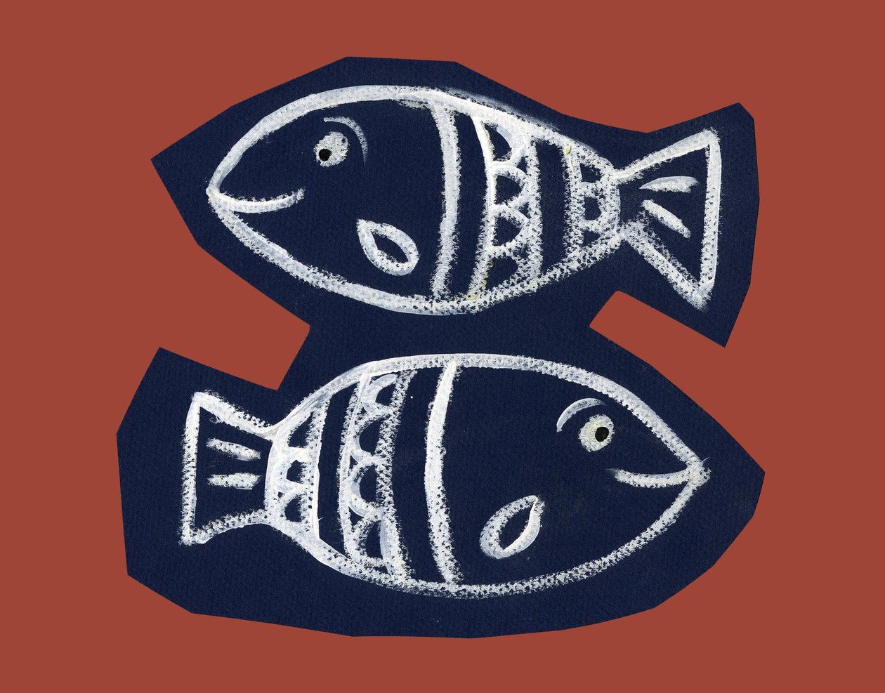 Horóscopo: o signo de peixes. Ilustração de P. La Porta. de Patrizia La Porta