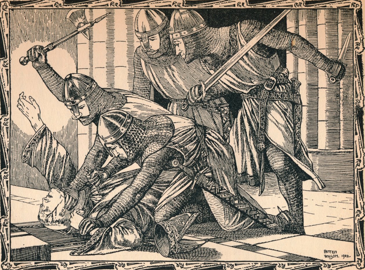 O assassinato de Thomas Becket, 1902 de Patten Wilson