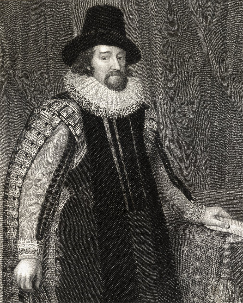 Retrato de Francis Bacon (1561-1626) Visconde St Albans, de &39;British Retratos Lodge&39;, 1823 de Paul van Somer