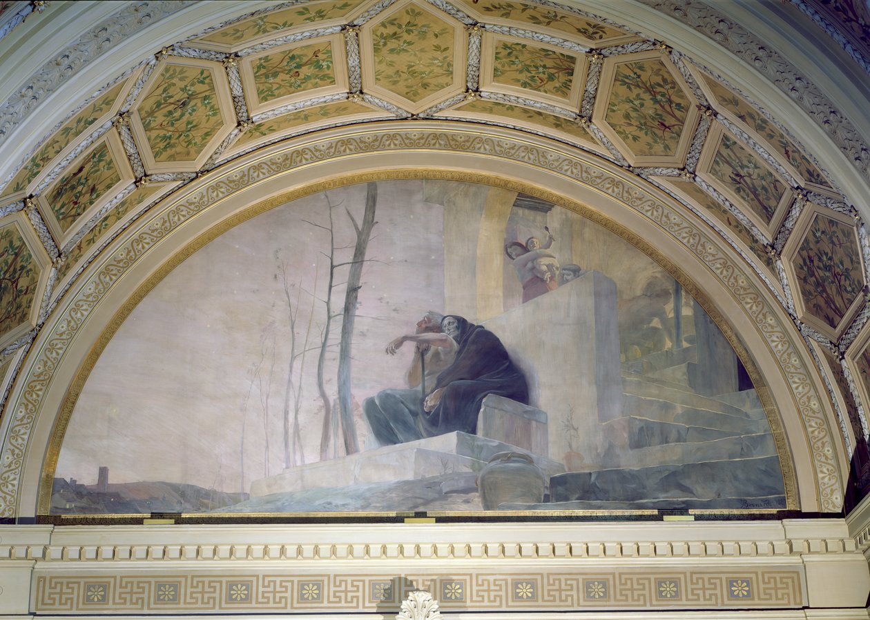 Velhice, das Três Idades do Homem, 1887 (mural) de Paul Albert Besnard