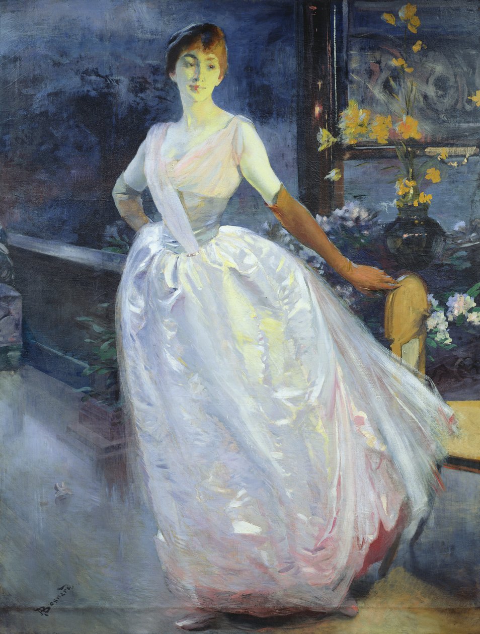 Retrato da esposa do artista, Madame Roger Jourdain, c.1886 de Paul Albert Besnard