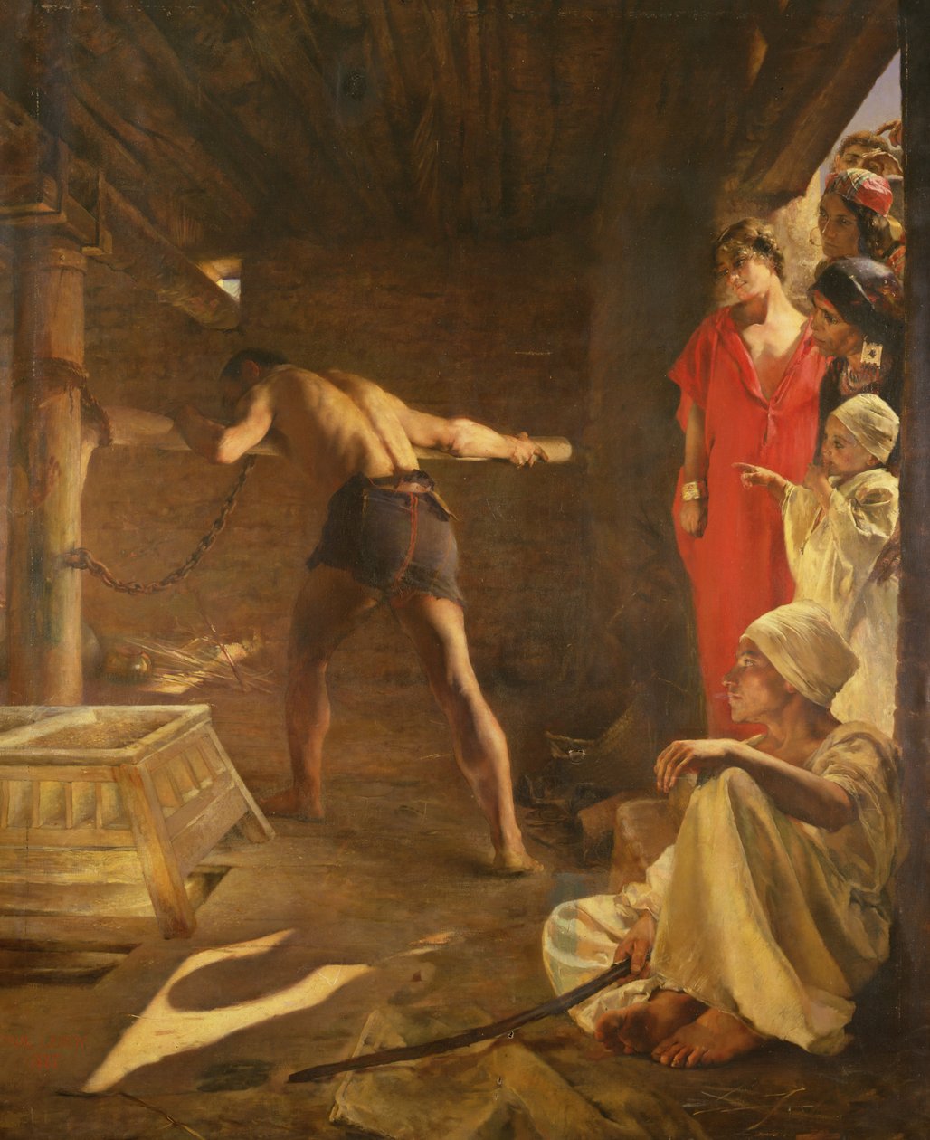 Sansão Virando a Pedra de Moer dos Filisteus, 1887 de Paul Alexander Alfred Leroy
