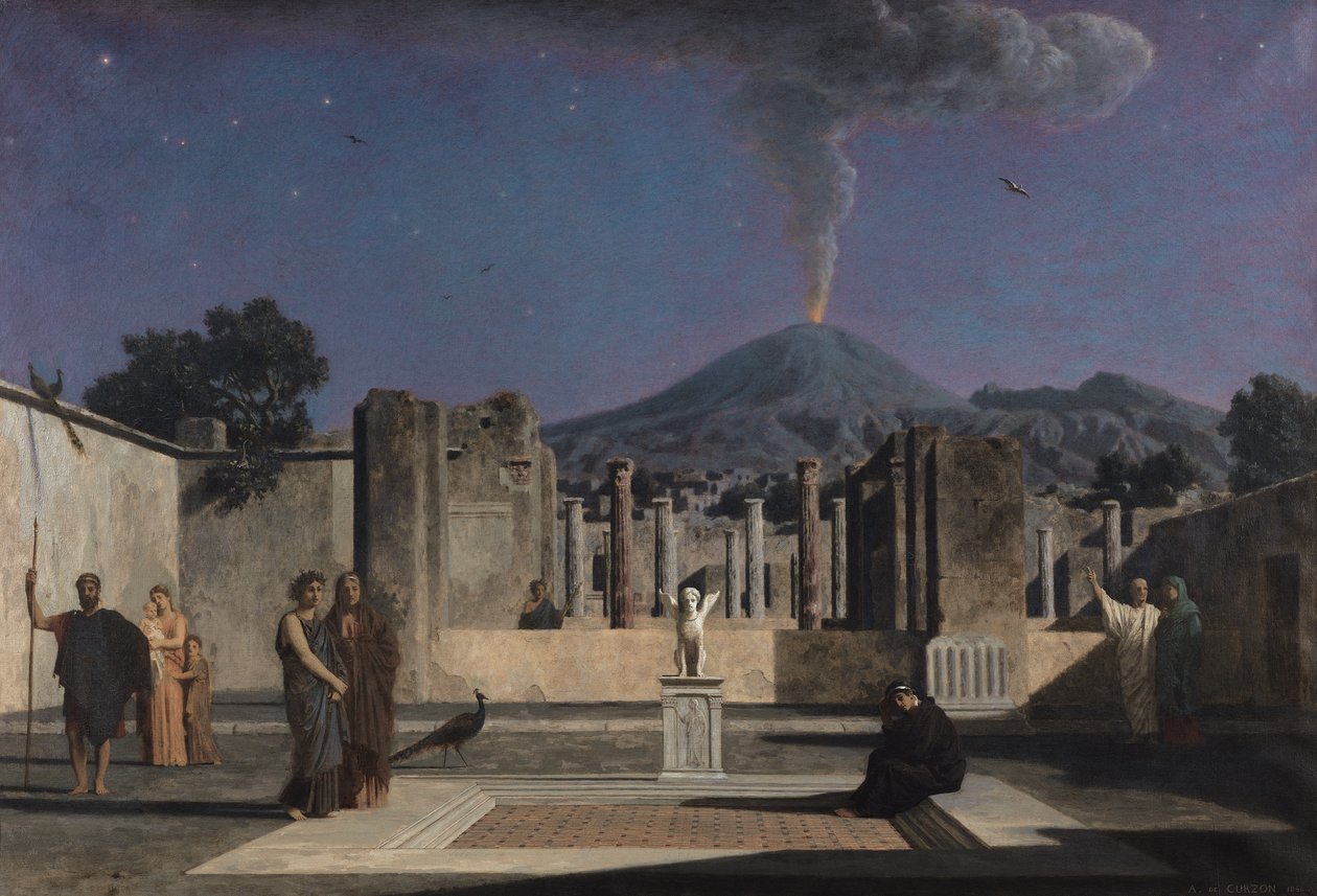 Sonho nas Ruínas de Pompéia, 1866 de Paul Alfred de Curzon