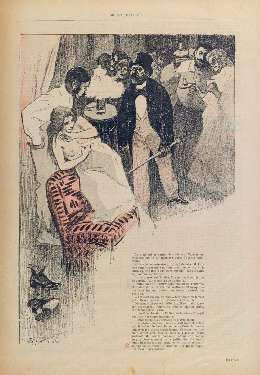 Ilustração de &39;Gil Blas&39;, 1895 de Paul Balluriau