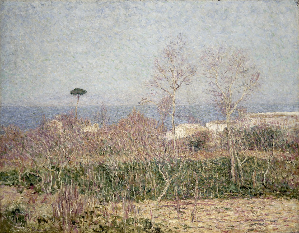 Uma paisagem costeira em Capri, 1899 de Paul Baum