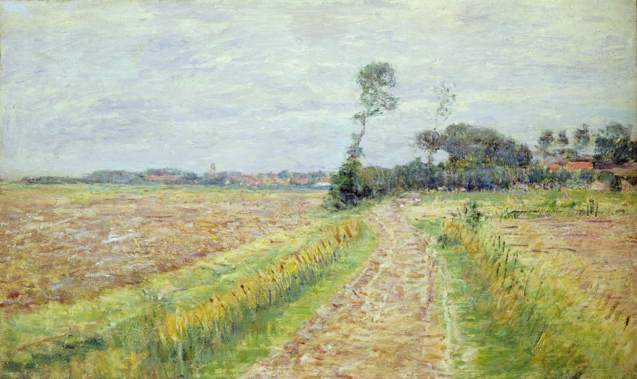Holanda, paisagem com campos colhidos, 1890 de Paul Baum
