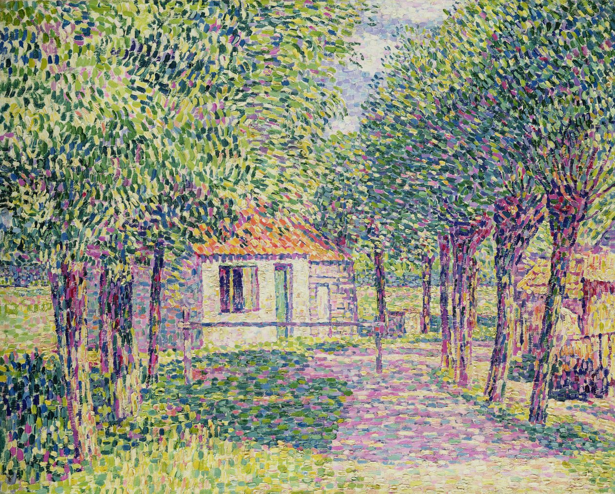 Casa sob árvores de salgueiro de Paul Baum