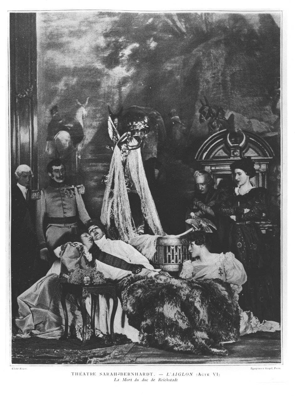 Sarah Bernhardt (1844-1923) em &39;L&39;Aiglon&39; por Edmond Rostand (1868-1918) 1900 de Paul Boyer