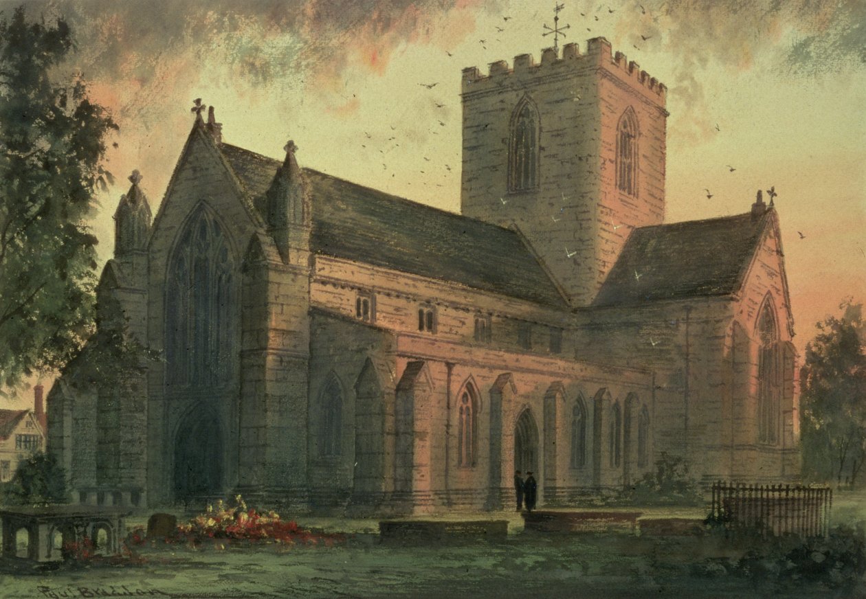 Catedral de St. Asaph, vista do sudoeste de Paul Braddon