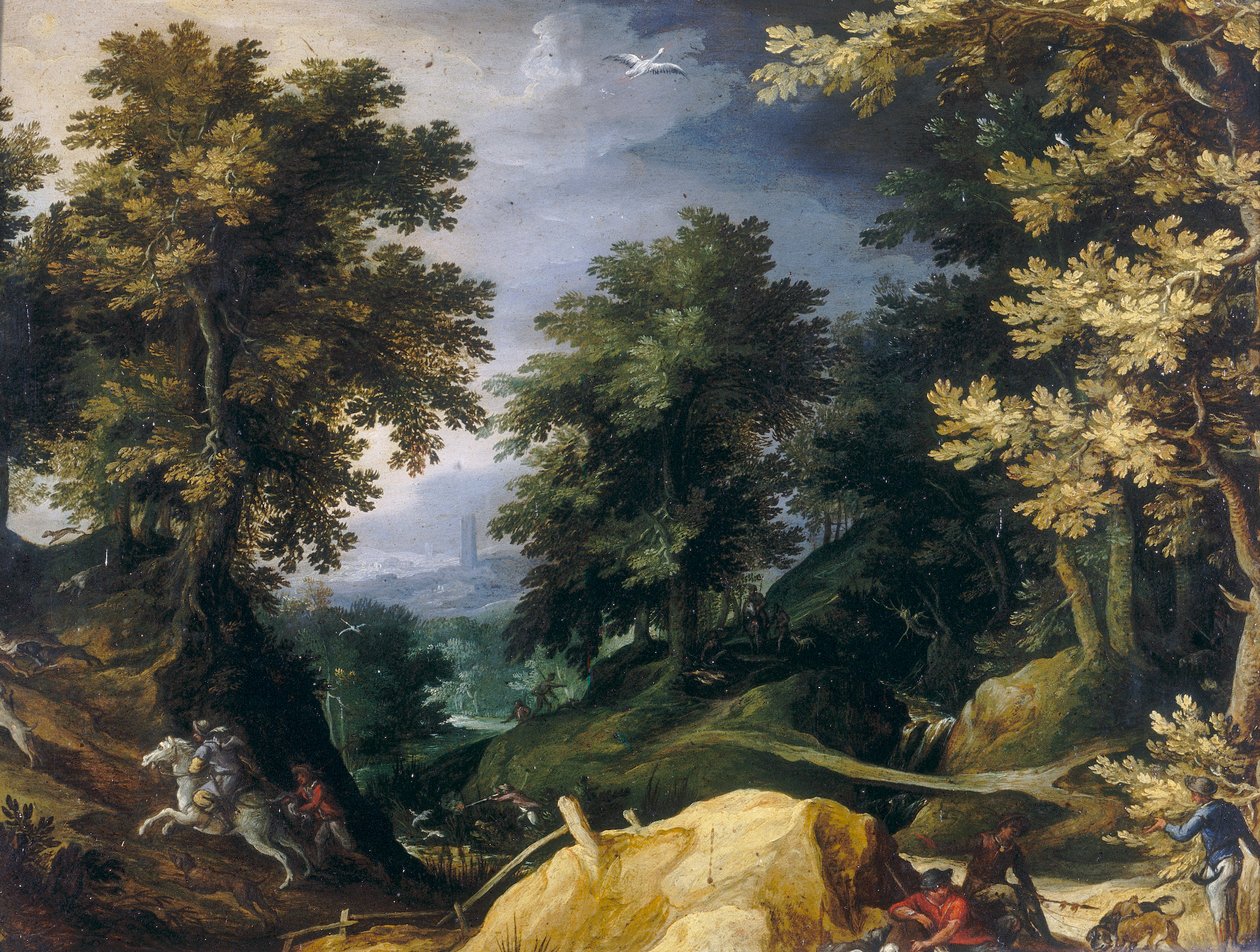 Paisagem, com, lebre, caça de Paul Bril