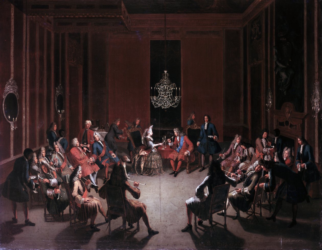 O Colégio do Tabaco de Frederico I na Câmara de Ouro de Ouro do Castelo de Berlim, c.1710 de Paul Carl Leygebe