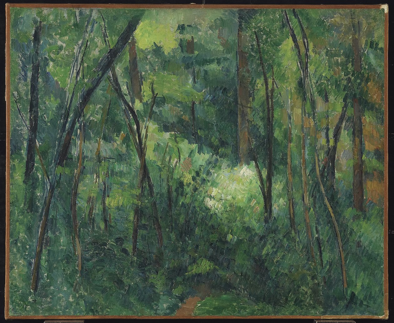 Interior de uma floresta, c.1885 de Paul Cézanne