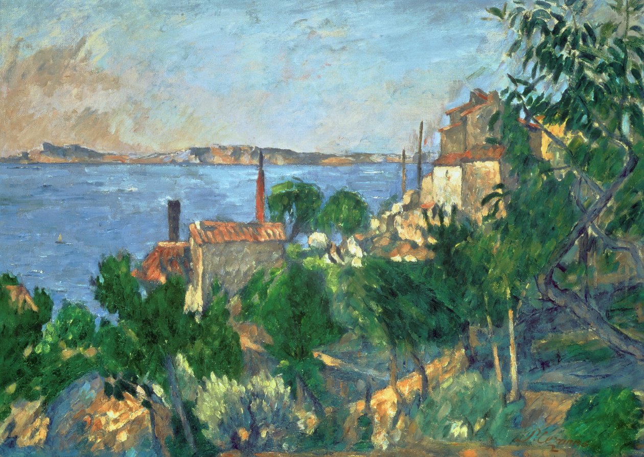 O mar em L&39;Estaque, julho de 1876 de Paul Cézanne