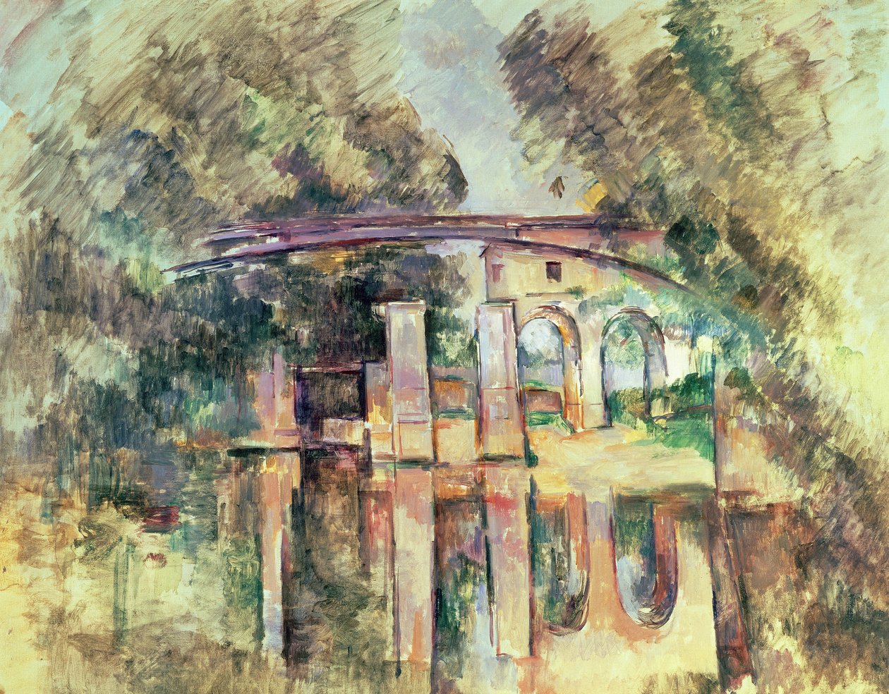 O Aqueduto e Fechadura, c.1888-90 de Paul Cézanne