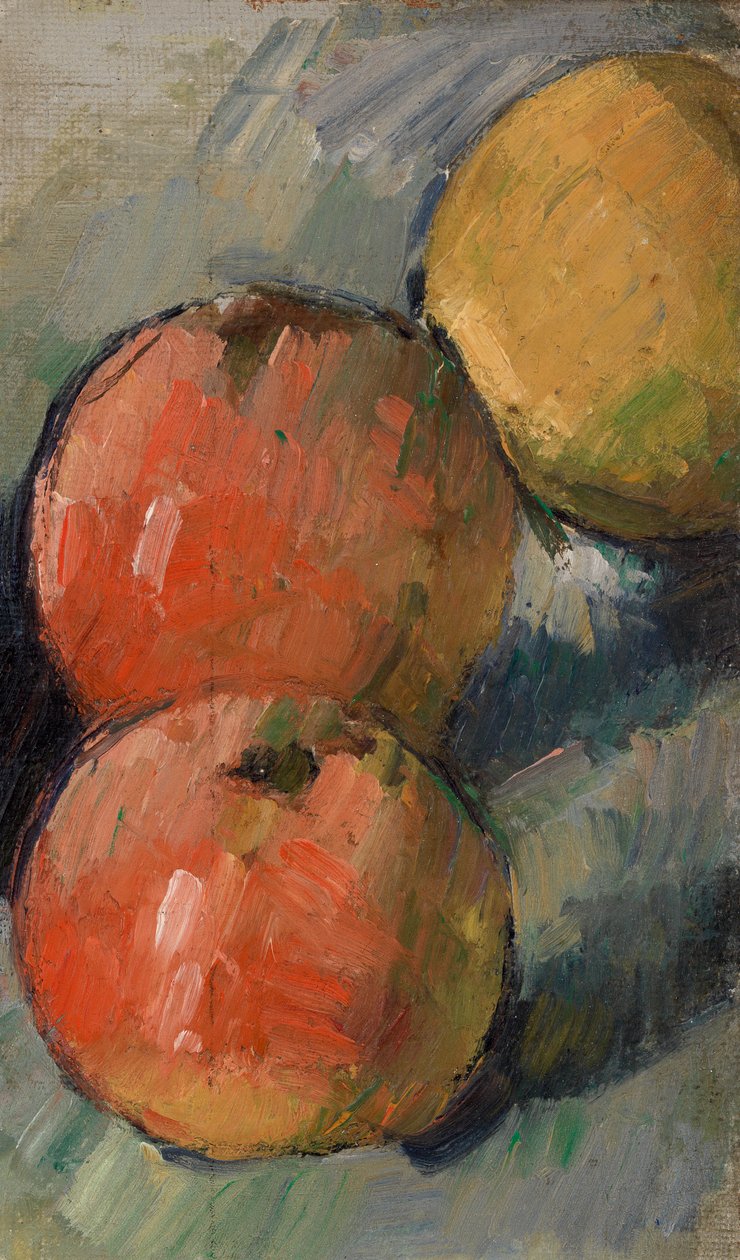 Três maçãs, 1878-79 de Paul Cézanne