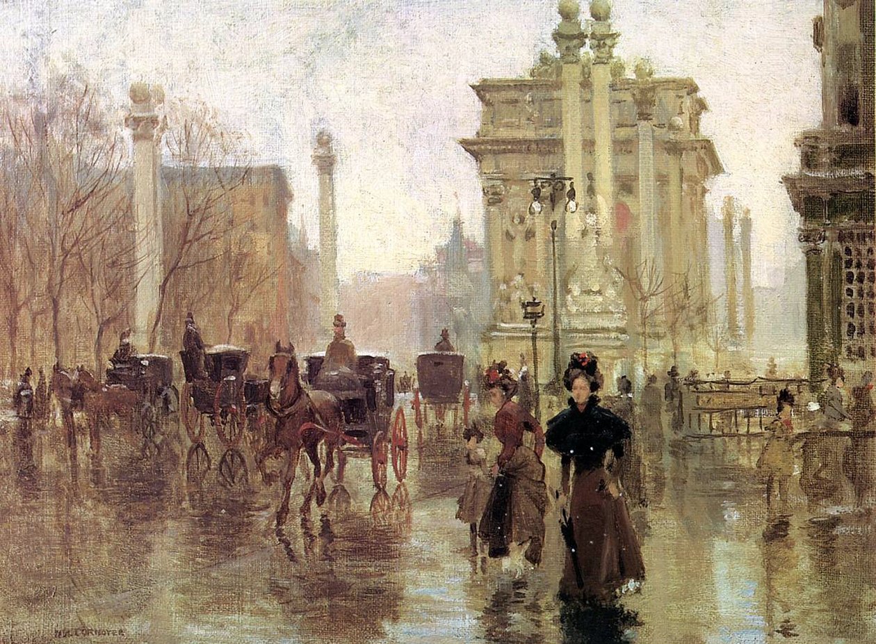 O arco de Dewey, Madison Square Park, c.1900 de Paul Cornoyer