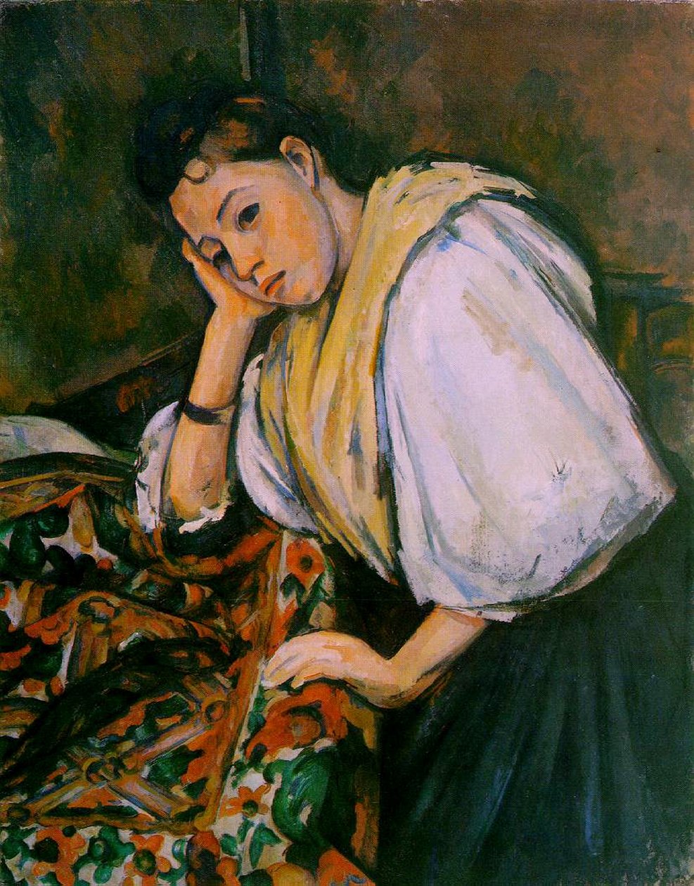 Uma garota italiana, c.1900 de Paul Cézanne