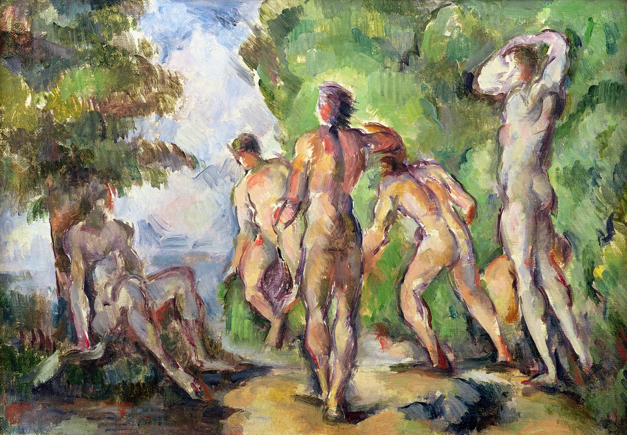 Banhistas, c.1892-94 de Paul Cézanne