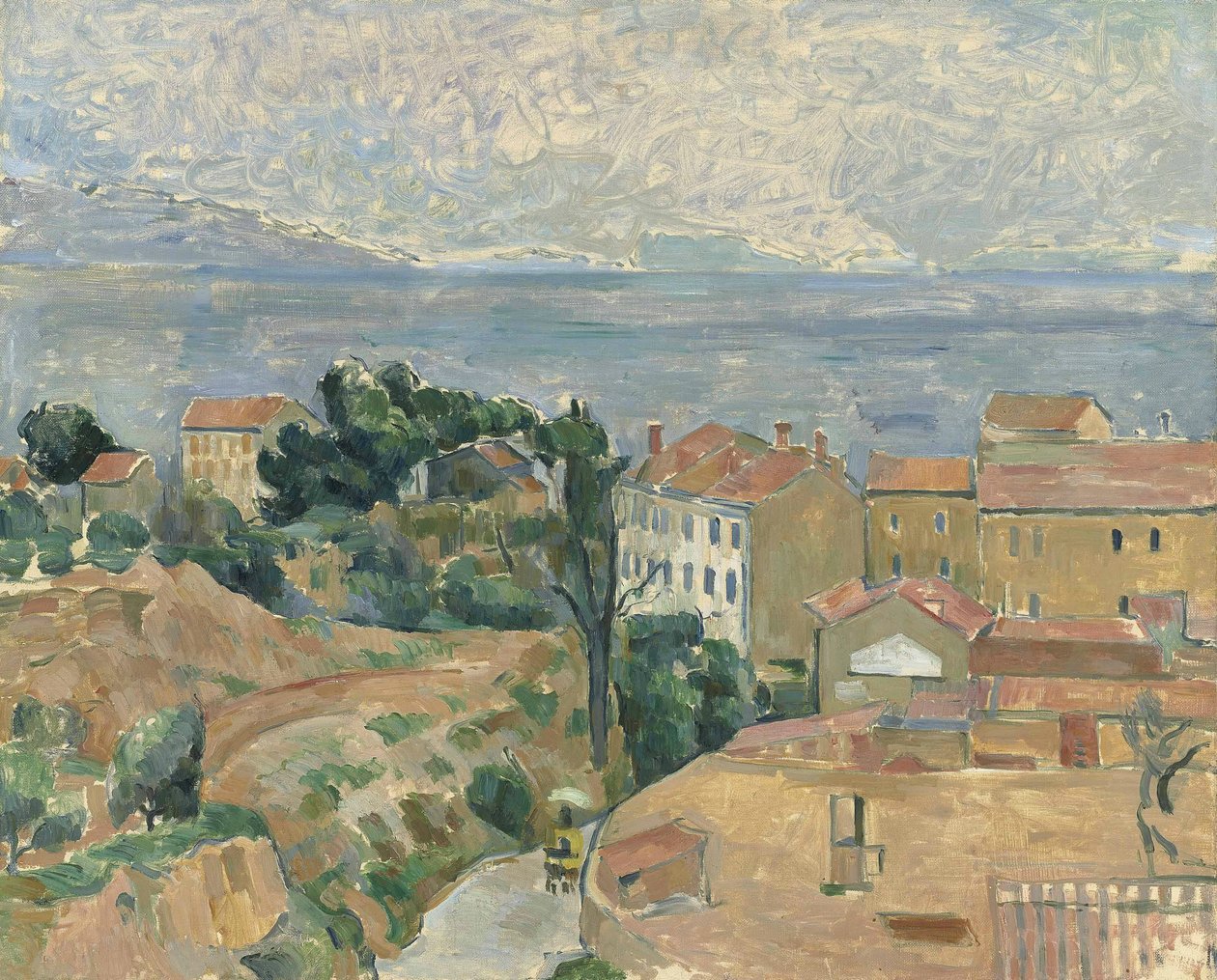 Vista da LEstaque (área perto de Marselha) de Paul Cézanne
