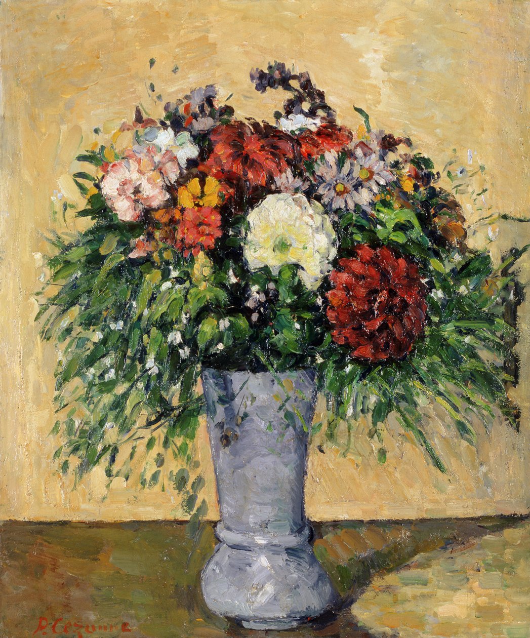 Buquê de flores em um vaso, c.1877 de Paul Cézanne