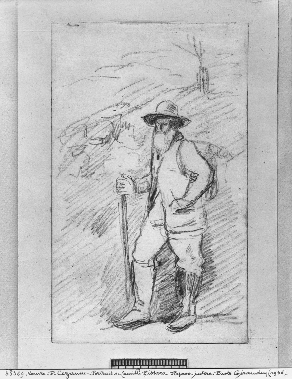 Camille Pissarro (chumbo preto no papel) de Paul Cézanne