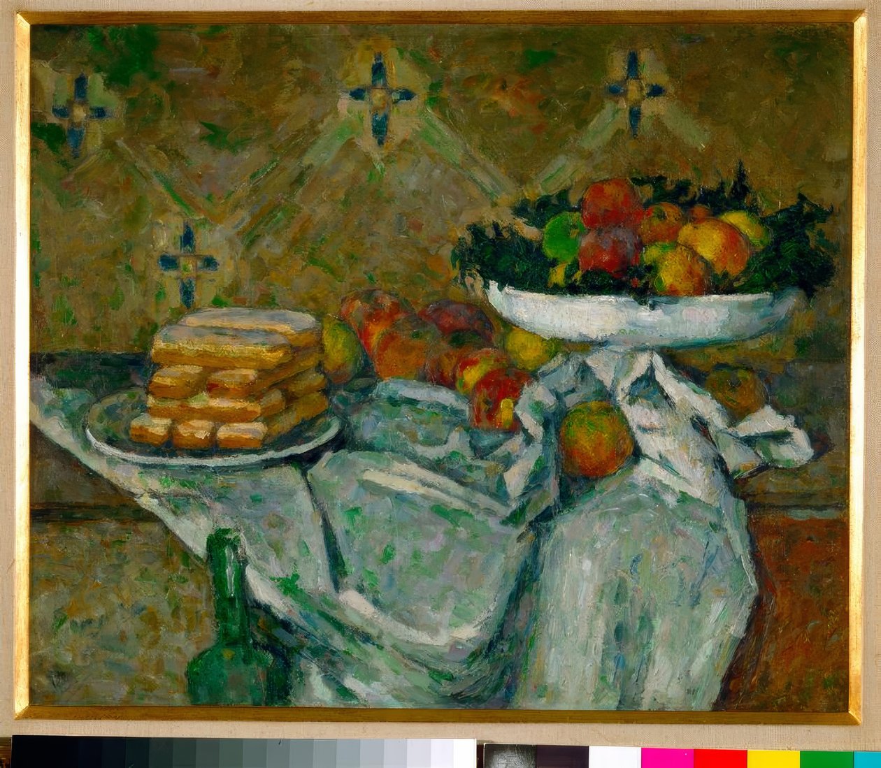 Tigela de frutas e prato de biscoitos de Paul Cézanne